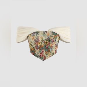 Floral Off Shoulder Corset Top